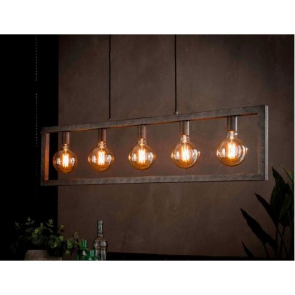 Hanglamp 5L steps / Oud zilver