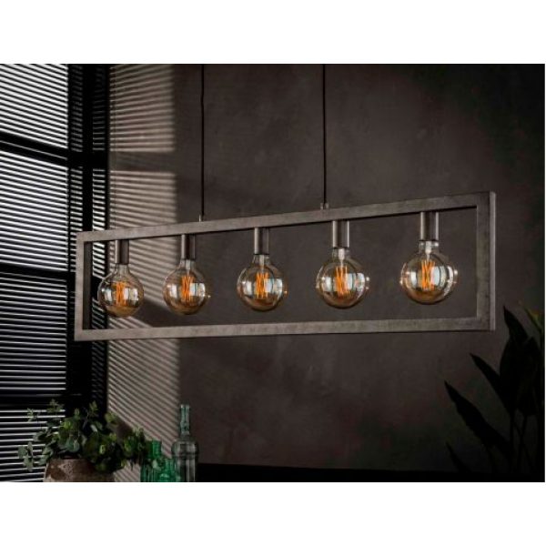 Hanglamp 5L steps / Oud zilver