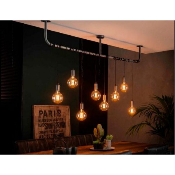 Hanglamp 8L wikkel / Oud zilver