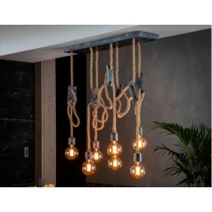 Hanglamp 7L touw 3+4 / Grijs