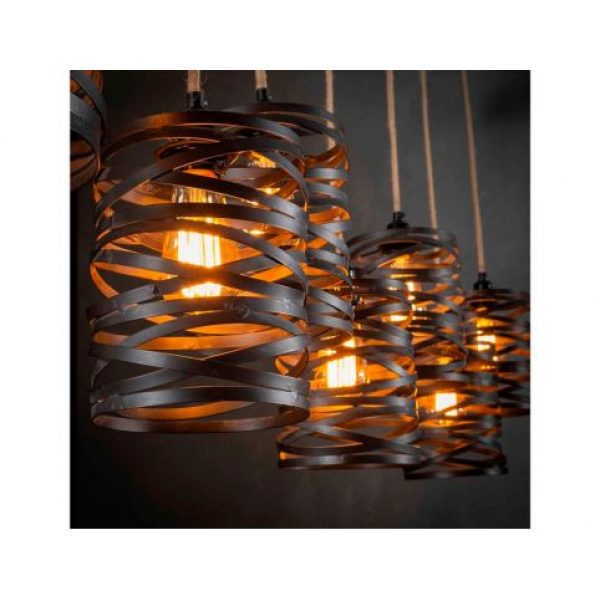 Hanglamp 7L twist wikkel XL / Slate grey