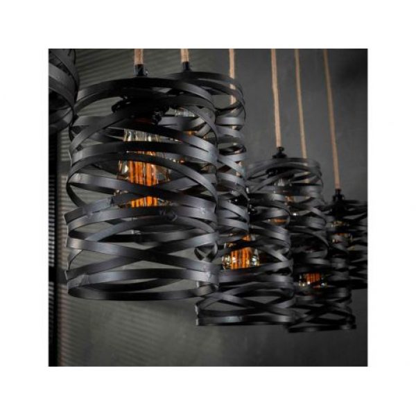 Hanglamp 7L twist wikkel XL / Slate grey
