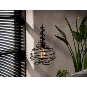 Hanglamp 1x 25 kegel spinn / Zwart