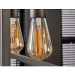Lichtbron LED filament druppel - E27 6W 2100K 450lm dimbaar / Amberkleurig glas