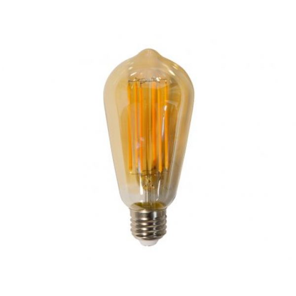 Lichtbron LED filament druppel - E27 6W 2100K 450lm dimbaar / Amberkleurig glas