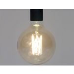 Lichtbron LED filament bol 12,5 - E27 6W dimbaar / Amberkleurig glas