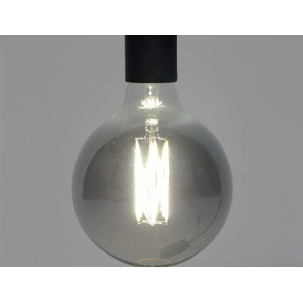 Lichtbron LED filament bol 12,5 - E27 6W dimbaar / Smoke grey glas