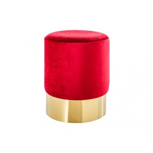 Poef Glamour Velvet Rood