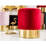 Poef Glamour Velvet Rood