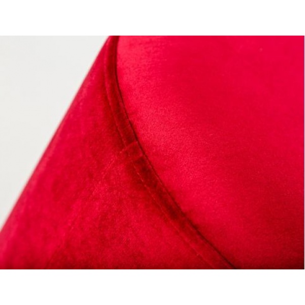 Poef Glamour Velvet Rood