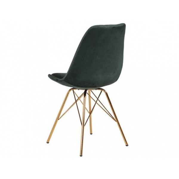 Kuipstoel Skandinavia Groen Velvet - Goud frame