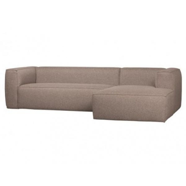 Bean Hoekbank Rechts Incl. Kussens Taupe Gemeleerd