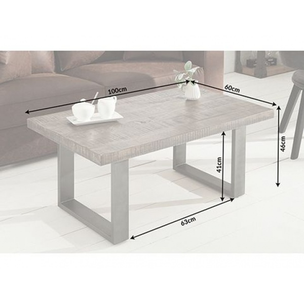 Salontafel Iron Craft Mango Antraciet 100