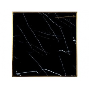 Eettafel Can Roca square black 70x70 (Gold)