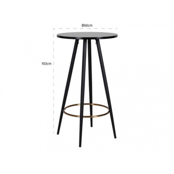 Showroommodel Bartafel Lando rond 60Ø (Black)