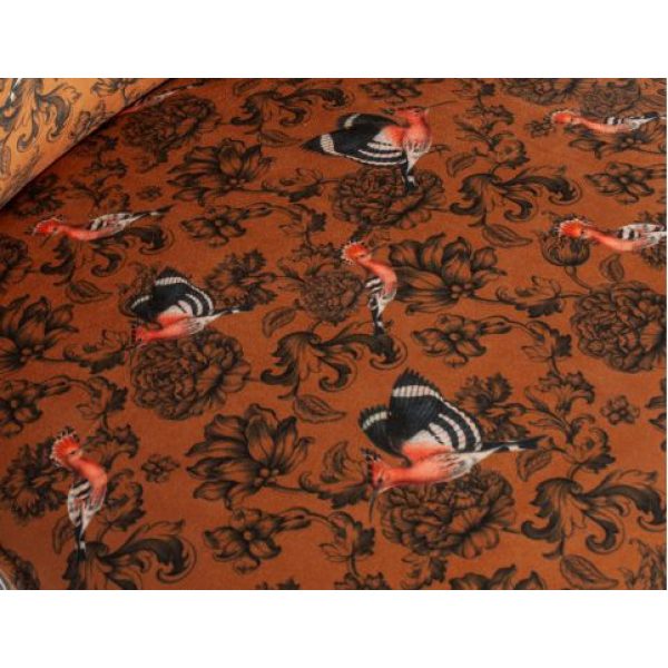 Sara Bankje Fluweel Fenix Print