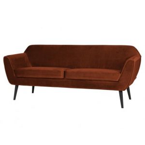 Rocco Sofa 187 Cm Fluweel Roest