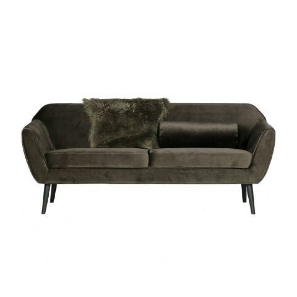 Rocco Sofa 187 Cm Fluweel Warm Groen