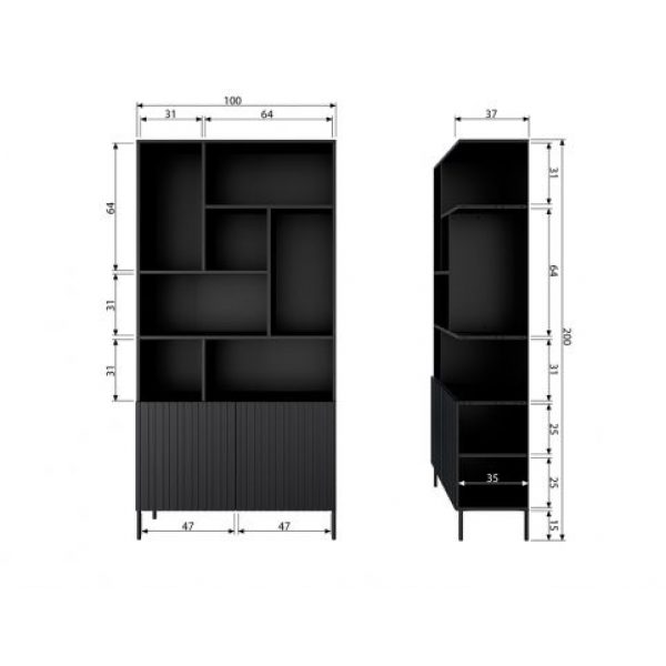 Gravure Hoge Kast Essen Bruin [fsc]