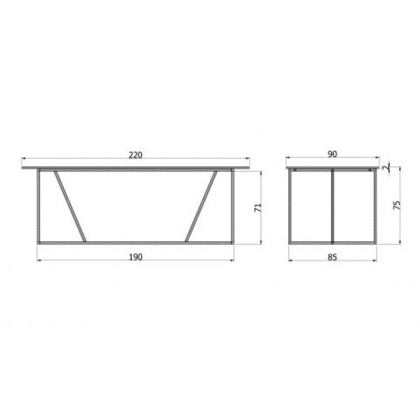 Silas Eettafel Essen Blacknight [fsc]