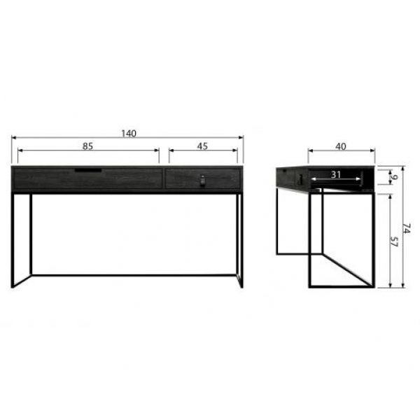 Silas Sidetable Essen Blacknight [fsc]