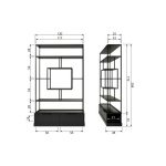 Fons Vakkenkast Metaal/hout Mat Zwart [fsc]