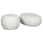 Showroommodel Pebble Bijzettafel Betonlook Wit 35xØ50
