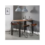 Barstoel in Bruin vintage leder