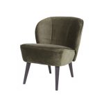 Sara Fauteuil Fluweel Warm Groen