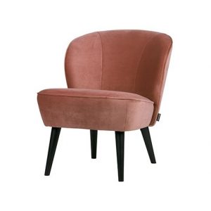 Sara Fauteuil Fluweel Oud Roze