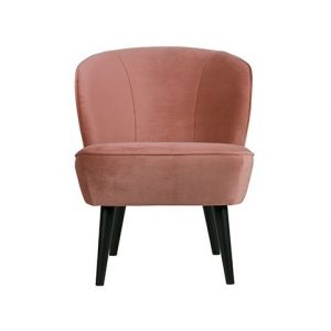 Sara Fauteuil Fluweel Oud Roze