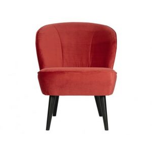 Sara Fauteuil Fluweel Raspberry