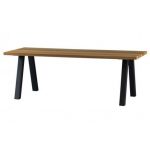 Tablo Outdoor Eettafel Naturel Met A-poot Metaal [fsc]