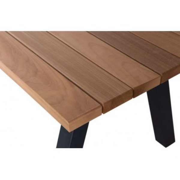 Tablo Outdoor Eettafel Naturel Met A-poot Metaal [fsc]