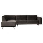 Statement Hoekbank Links Fluweel Taupe