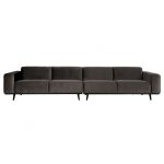 Statement Xl 4-zits Bank 372 Cm Fluweel Taupe