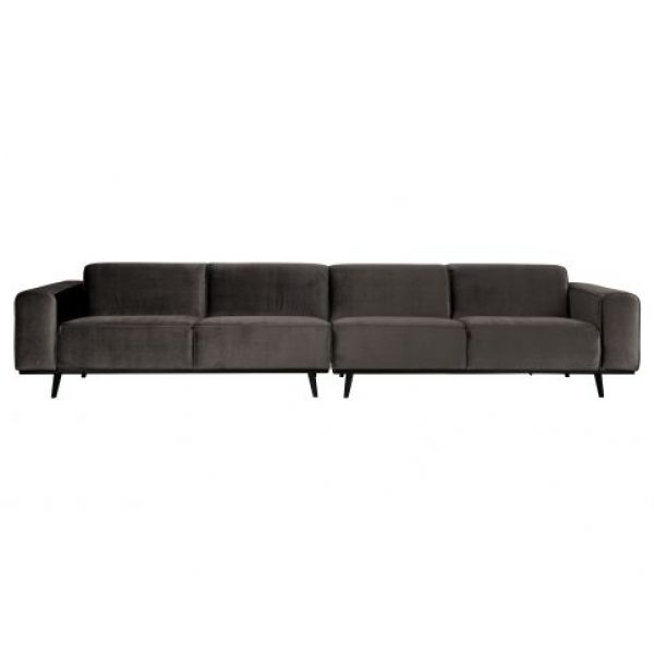 Statement Xl 4-zits Bank 372 Cm Fluweel Taupe