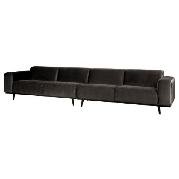 Statement Xl 4-zits Bank 372 Cm Fluweel Taupe