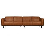 Statement 4-zits Bank 280 Cm Lederlook Cognac