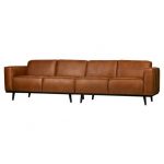Statement 4-zits Bank 280 Cm Lederlook Cognac