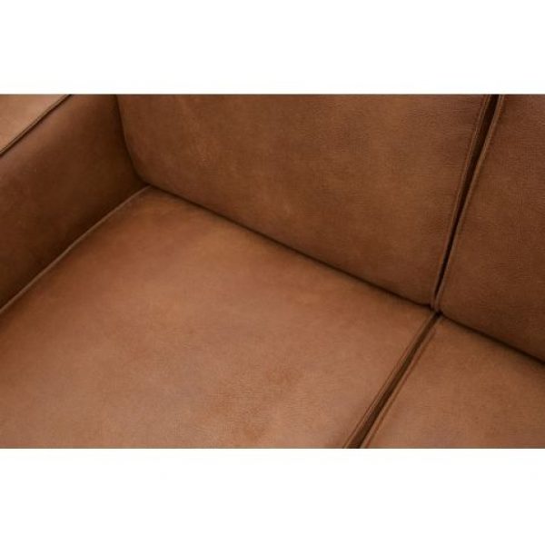 Statement 4-zits Bank 280 Cm Lederlook Cognac