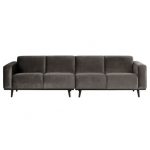 Statement 4-zits Bank 280 Cm Fluweel Taupe
