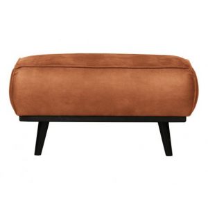 Statement Hocker Lederlook Cognac