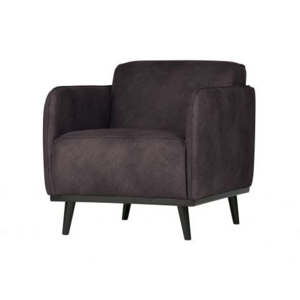 Statement Fauteuil Met Arm Lederlook Grijs