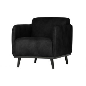 Statement Fauteuil Met Arm Suedine Zwart