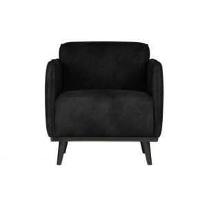 Statement Fauteuil Met Arm Suedine Zwart