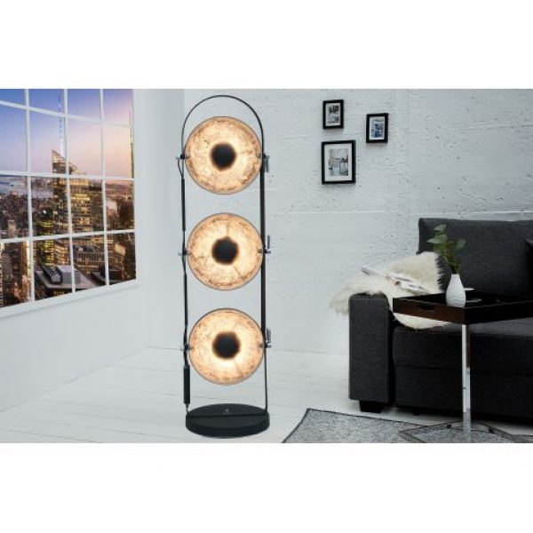 Vloerlamp Studio 3 Lights Zwart / Zilver
