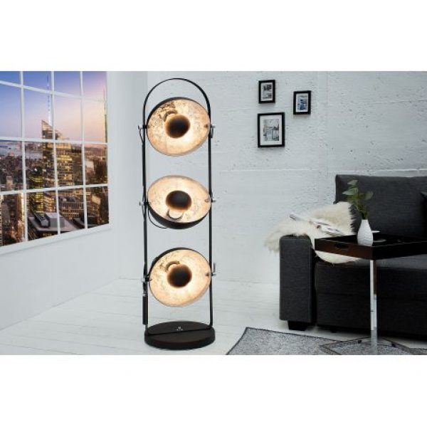 Vloerlamp Studio 3 Lights Zwart / Zilver