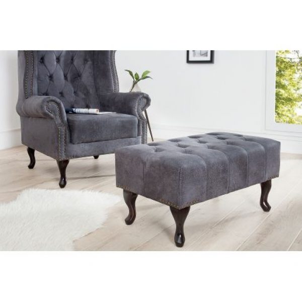 Hocker Chesterfield William Grijs