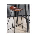 Barstoel in Bruin vintage leder
